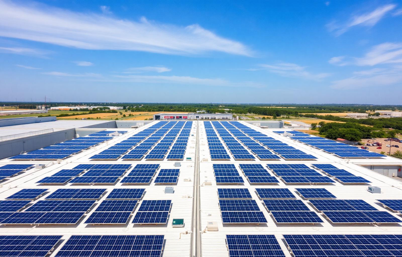 Commercial solar installation